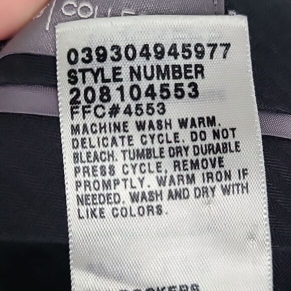 Dockers 34x32 Wool Blend Dress Pants Flat Front Relaxed Trouser Slacks Charcoal - Picture 8 of 8